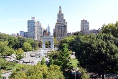 01 New York Washington Square Park With 2 Fifth Ave, Empire State Building, One Fifth Ave, Brevoort East From NYU Kimmel Center.jpg